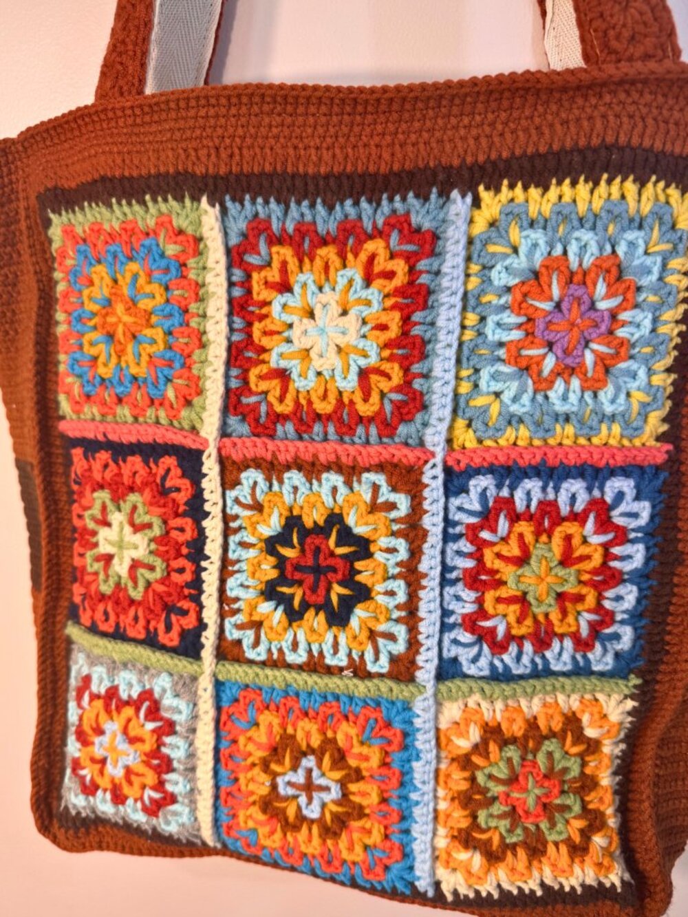 Handmade Sienna Granny Square Tote - Picture 4 of 5